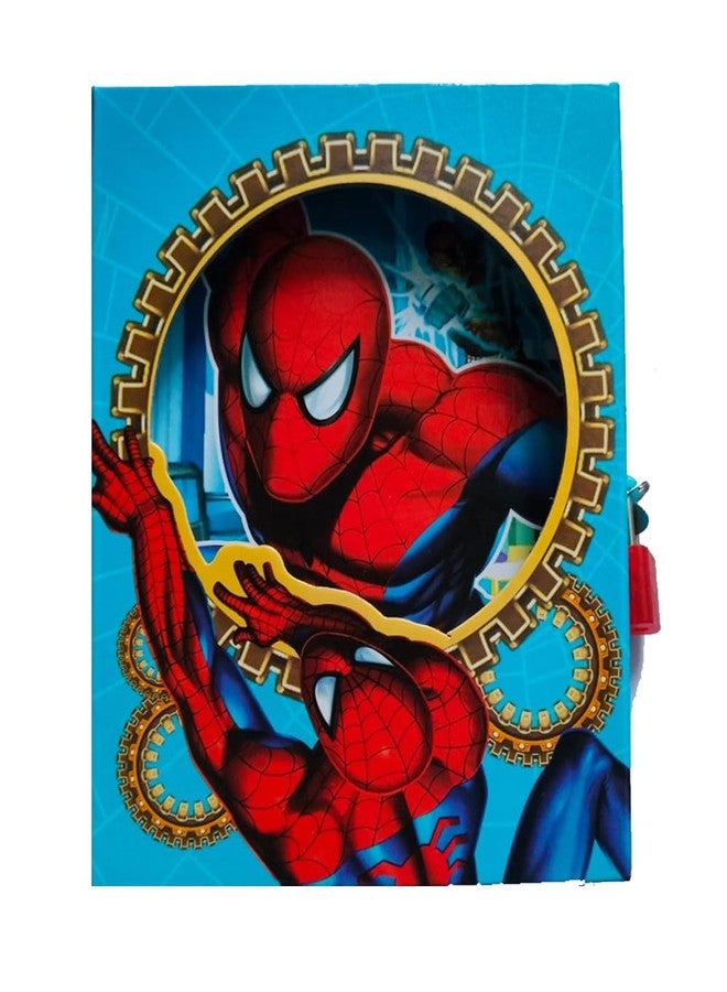 Art Bundle large A6 Size Spiderman Lock Dairy for Boys Gifts options-Size:16.5 * 13.5 * 3 cm - Image 1
